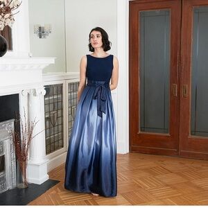 NWT Black/Maroon Ombre Gown